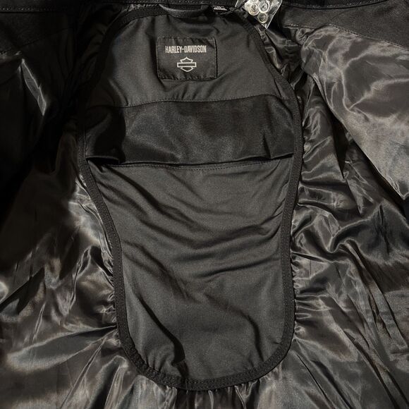 Harley Davidson Jacket 3XL Chisel Denim Trucker Riding Black Men's 98118-23VM/ - Picture 8 of 9